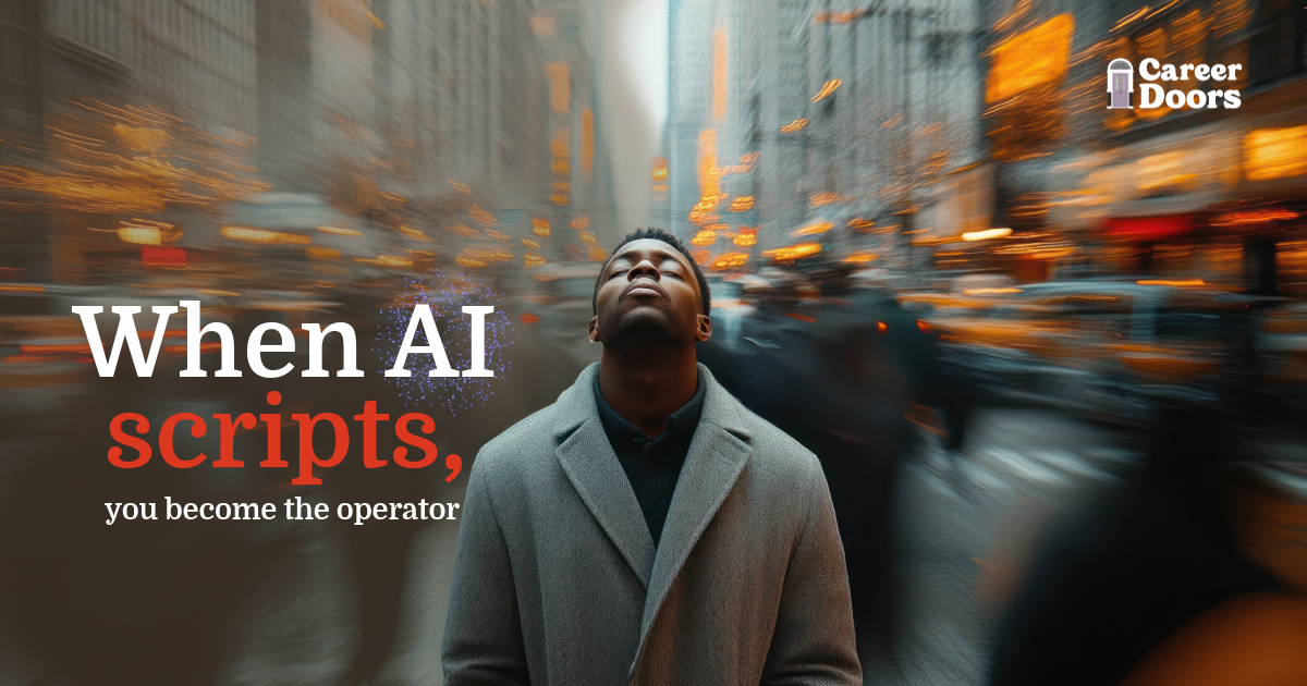 When AI dictates the script, you become the operator